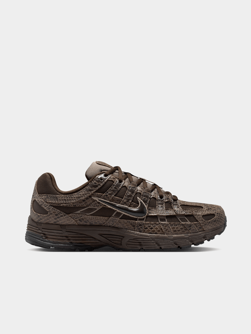 Retro Running Sneakers - Brown Snake Print