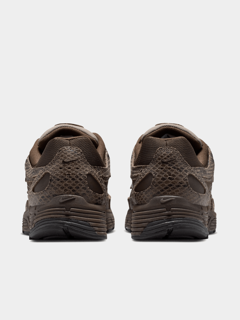 Retro Running Sneakers - Brown Snake Print