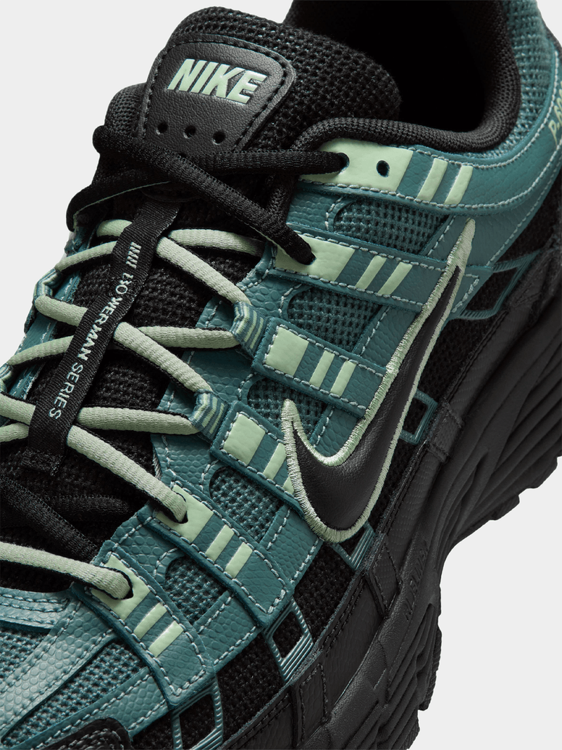 Retro Running Sneakers - Green Black