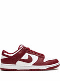 Low-Top Streetwear Sneakers - Burgundy White