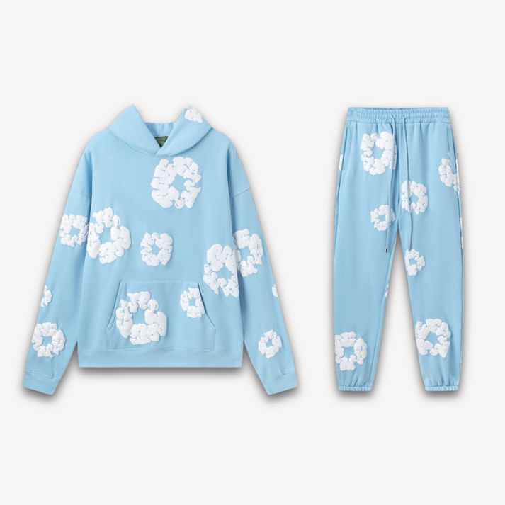 Heavyweight Streetwear Tracksuit - Baby Blue