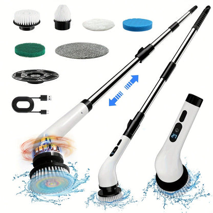 Cordless Electric Spin Scrubber – Rechargeable Bathroom & Home Cleaning Brush