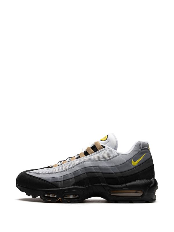 Urban Air‑Cushion Sneaker in Grey & Black with Gold Accent