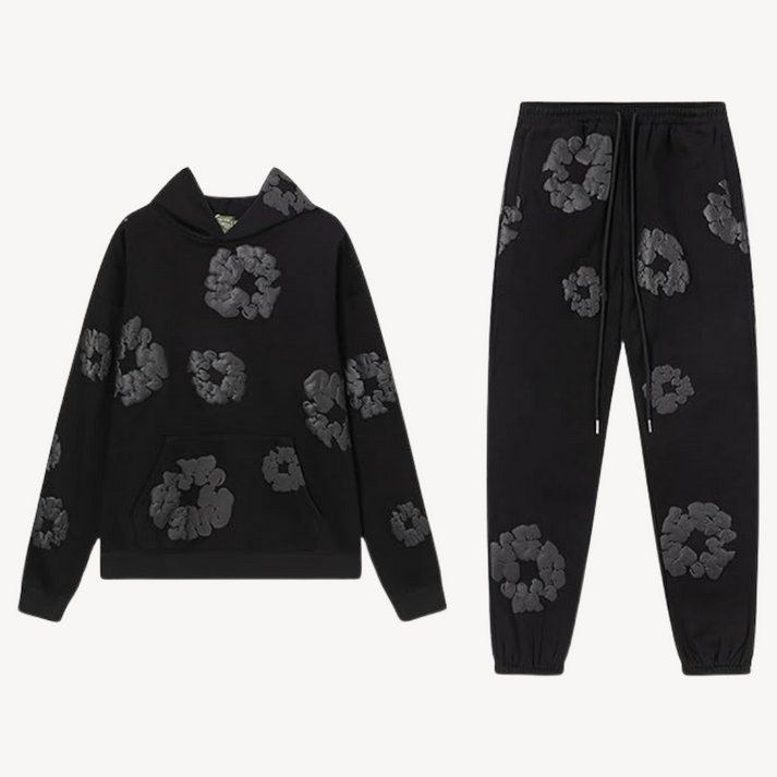 Heavyweight Streetwear Tracksuit - Black