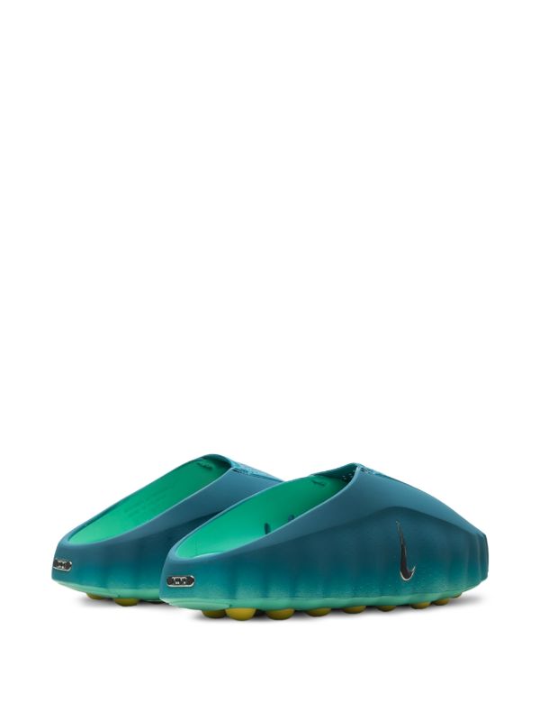 Futuristic Mule Clogs - Teal Yellow