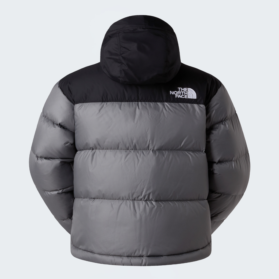 Men's Retro Colorblock Puffer Jacket - Grey/Black
