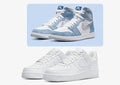 Classic Low‑Top & High‑Top Sneaker Duo – White/Blue & All‑White Styles
