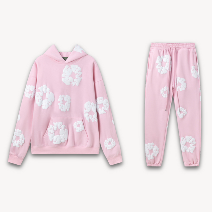 Heavyweight Streetwear Tracksuit - Pink