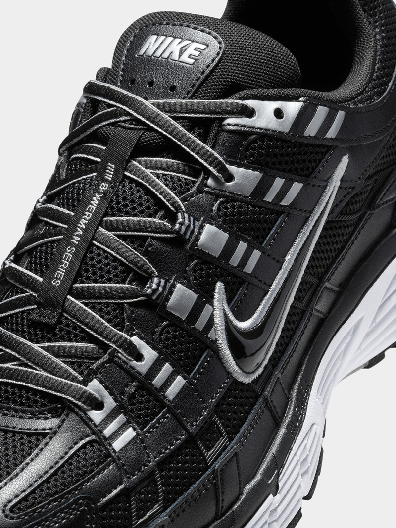 Retro Running Sneakers - Black Silver