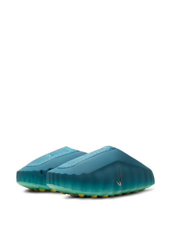 Futuristic Mule Clogs - Teal Yellow