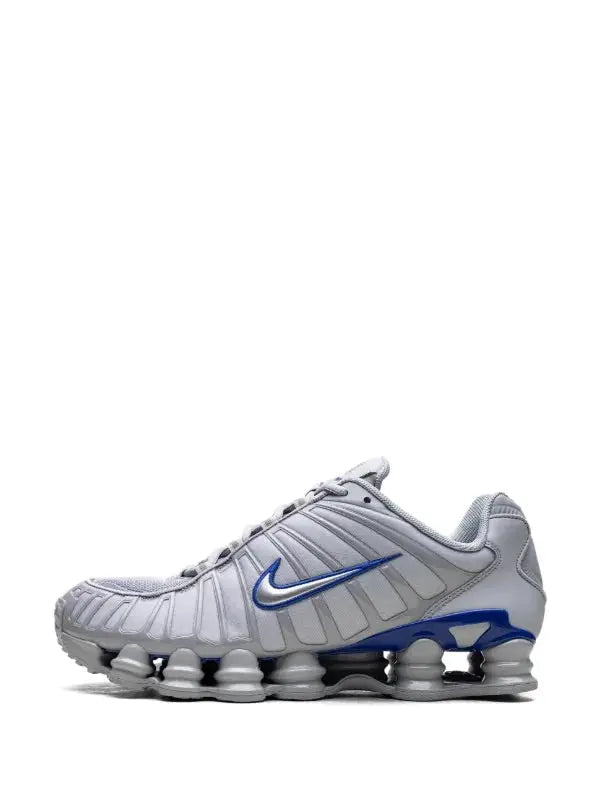 Urban Pulse Sneakers – Gray Silver with Blue Accent (Streetwear Edition) Shox TL