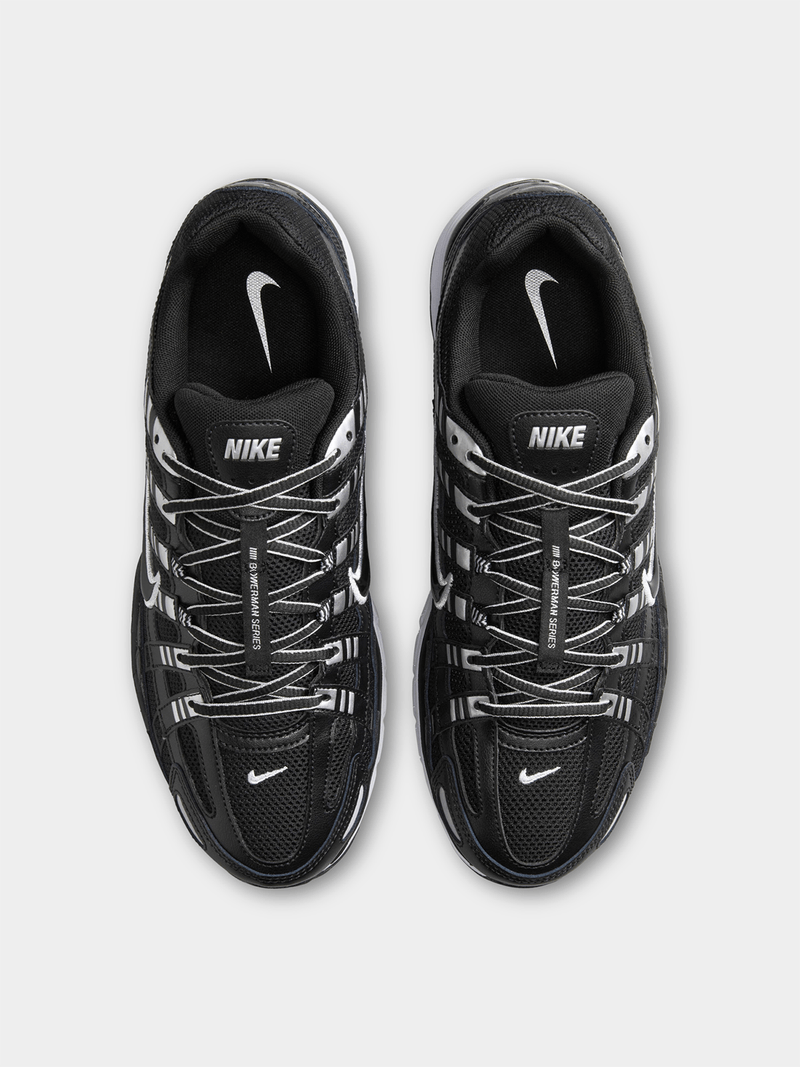 Retro Running Sneakers - Black Silver