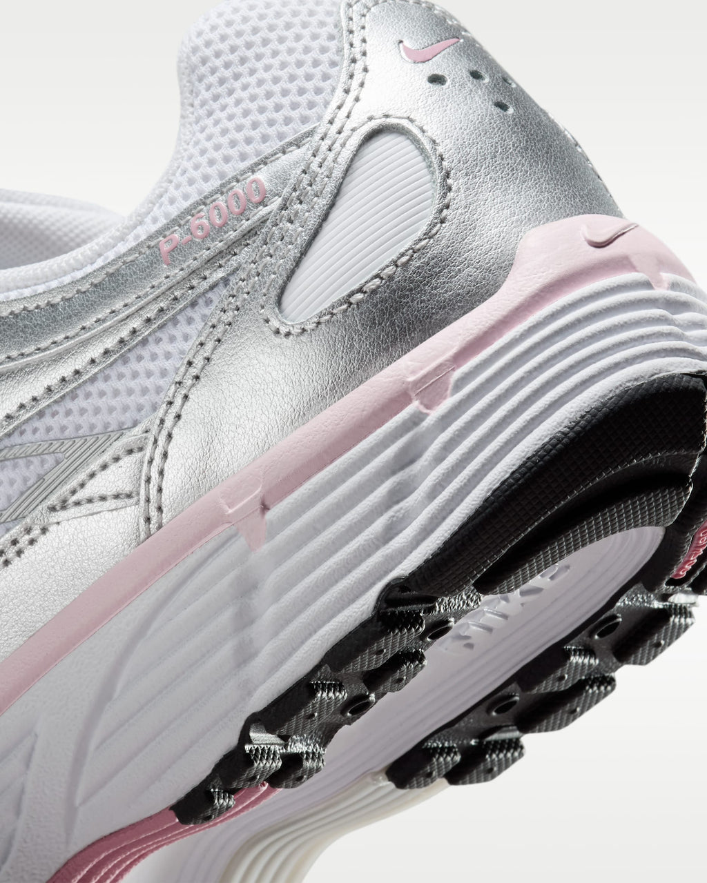 Retro Running Sneakers - White Pink Silver