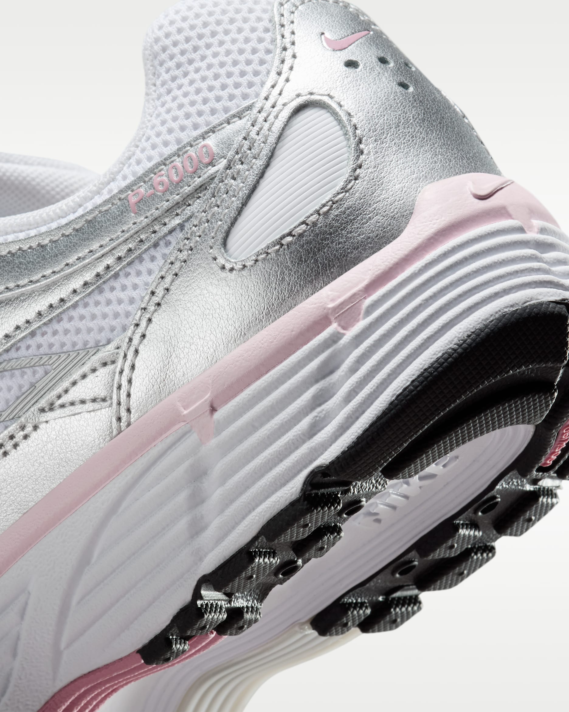Retro Running Sneakers - White Pink Silver