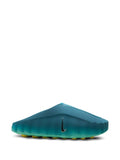 Futuristic Mule Clogs - Teal Yellow