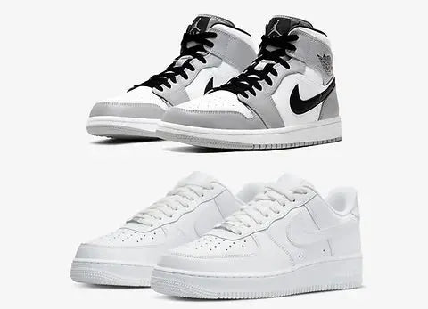 Urban Classic Sneaker Duo – White/Gray & All-White Styles