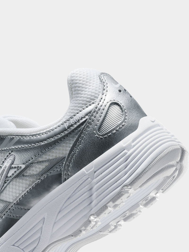 Retro Running Sneakers - Silver White