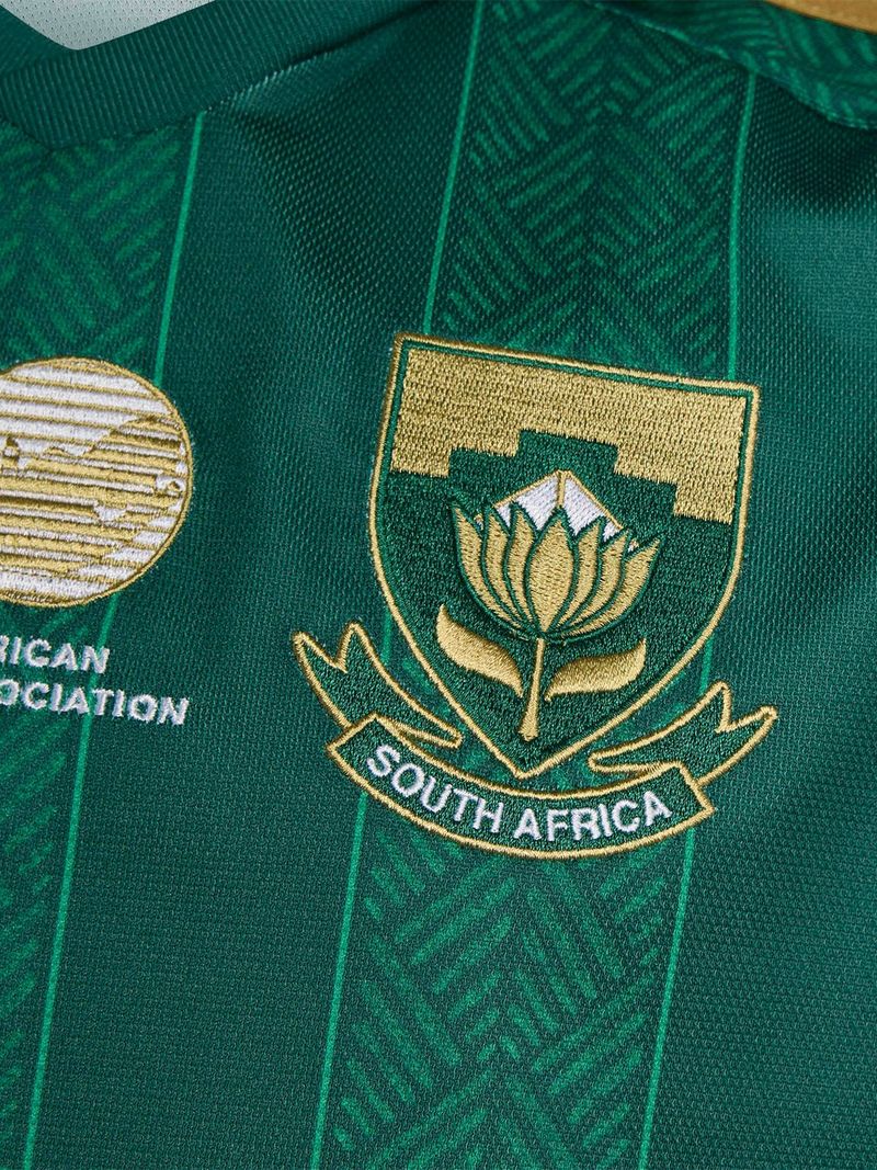 Bafana Bafana Green Striped Retro Football Jersey
