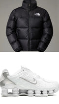 Winter Streetwear Bundle - Black Heavyweight Puffer + White Tech Runner