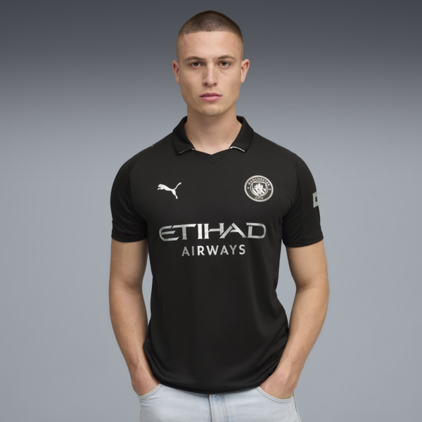 Retro Polo Football Jersey - Black