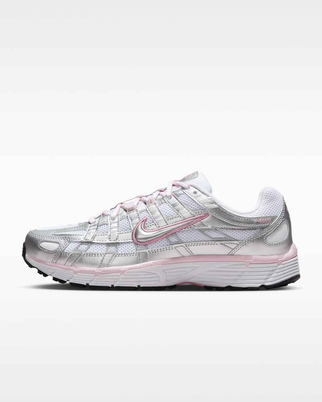 Retro Running Sneakers - White Pink Silver