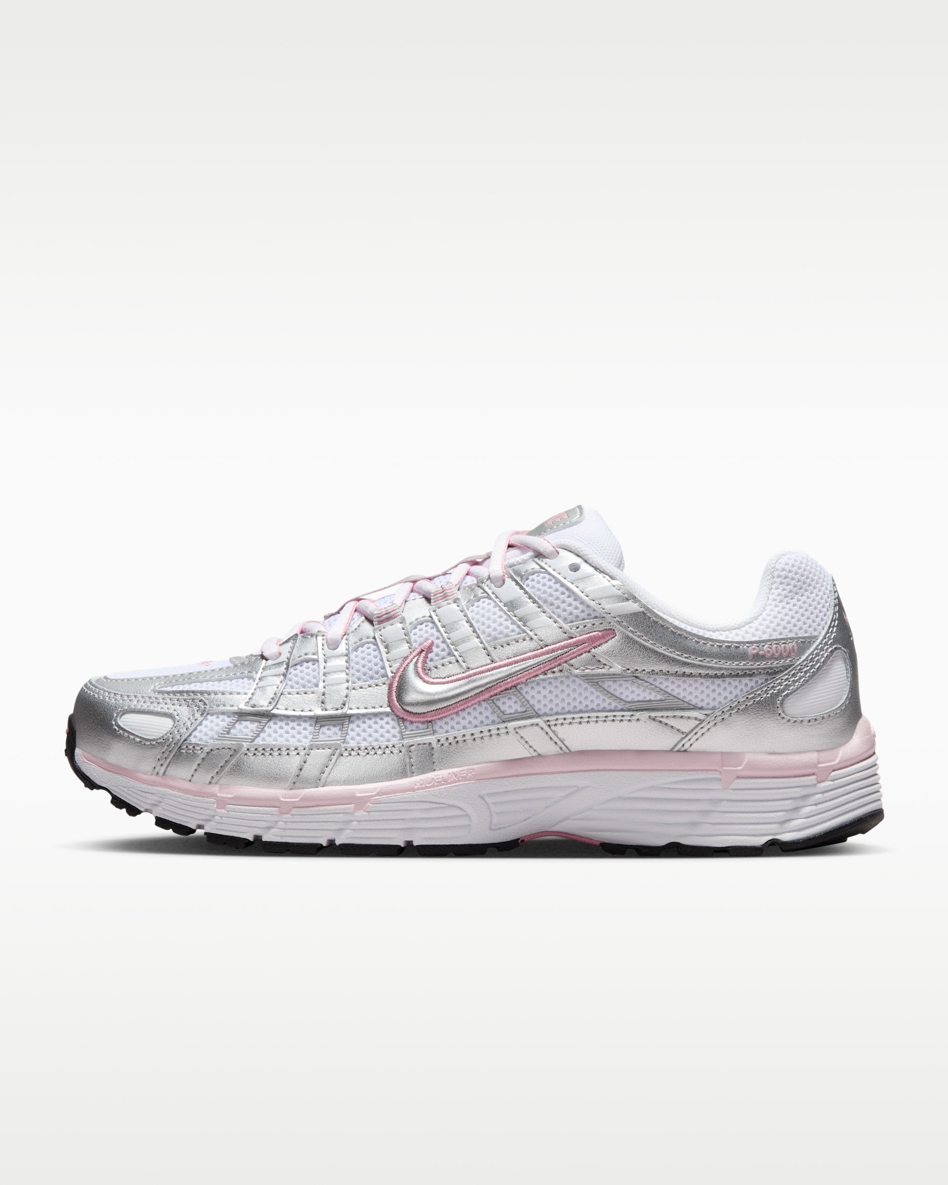 Retro Running Sneakers - White Pink Silver
