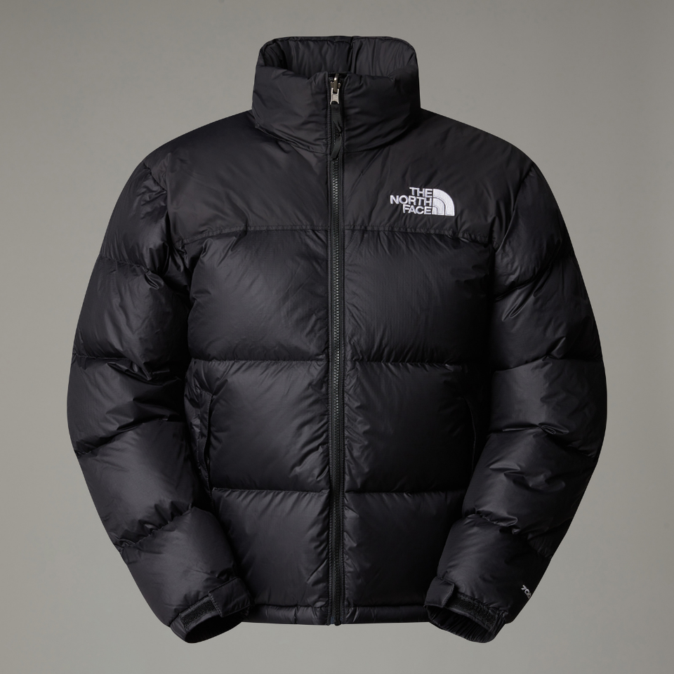 Men's Retro Box-Quilt Puffer Jacket - Black