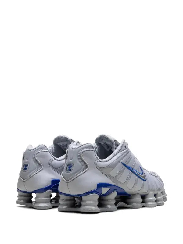 Urban Pulse Sneakers – Gray Silver with Blue Accent (Streetwear Edition) Shox TL