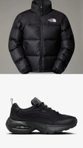 Winter Streetwear Bundle - Triple Black Heavyweight Puffer + Chunky Tech Runner