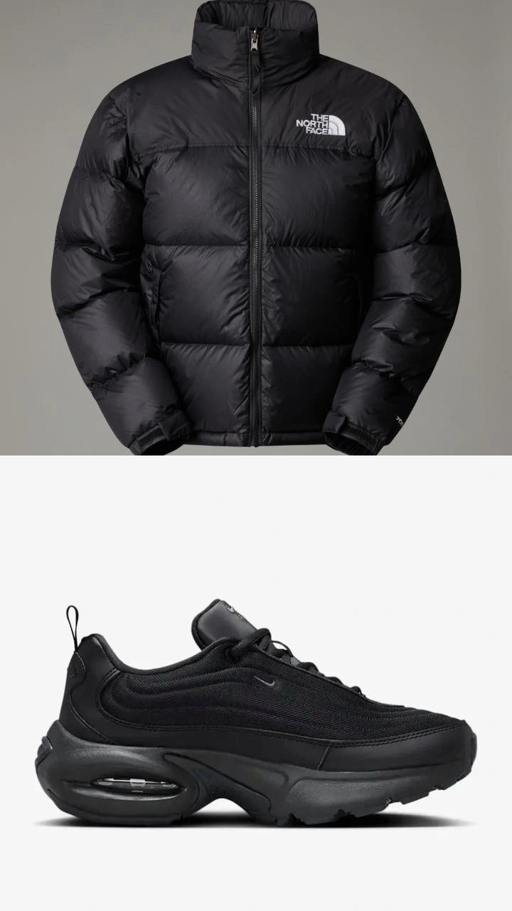 Winter Streetwear Bundle - Triple Black Heavyweight Puffer + Chunky Tech Runner