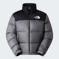 Men's Retro Colorblock Puffer Jacket - Grey/Black