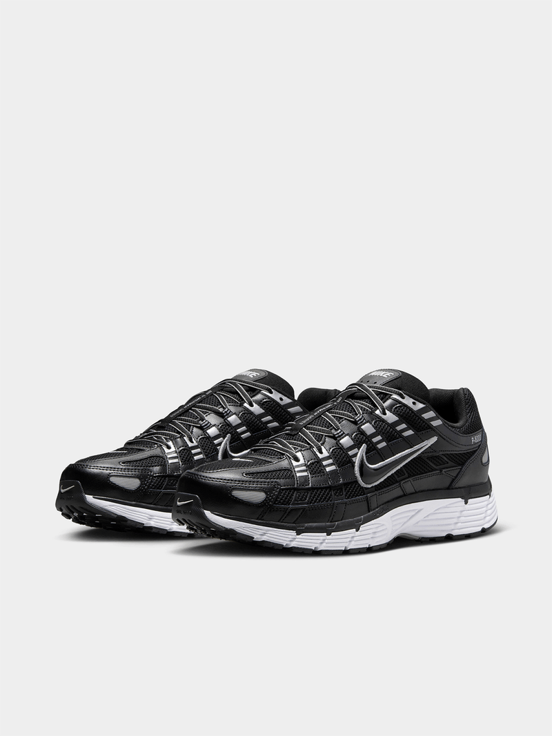 Retro Running Sneakers - Black Silver