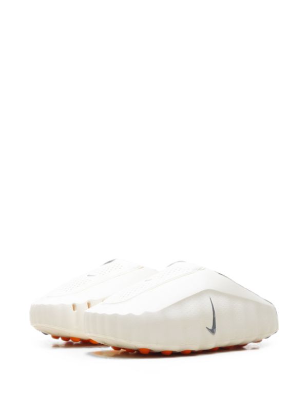 Futuristic Mule Clogs - White Orange