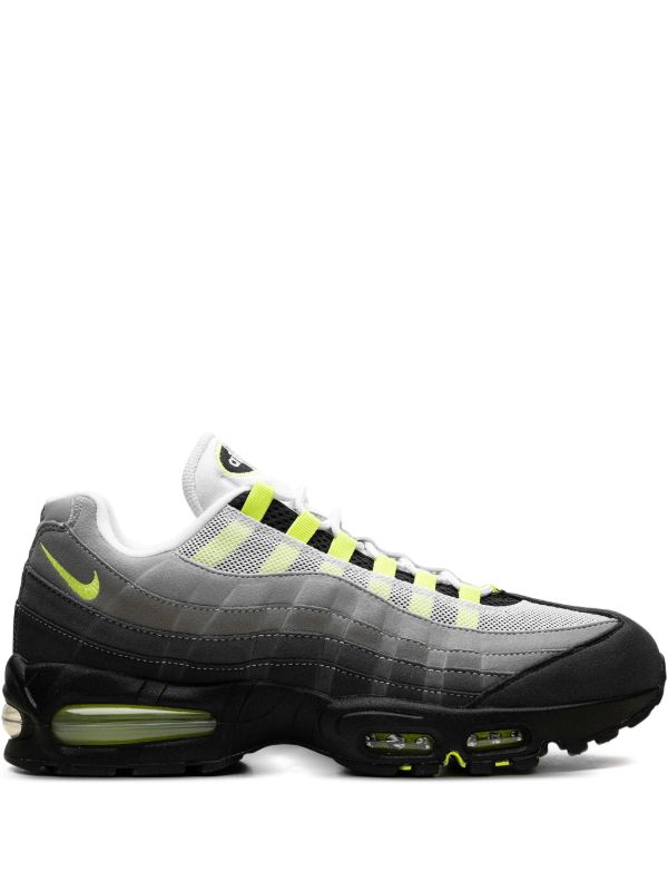 UrbanMax 95‑style athletic shoe in gray‑black with neon‑yellow stripe