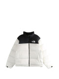 Retro Colorblock Puffer Jacket - White/Black