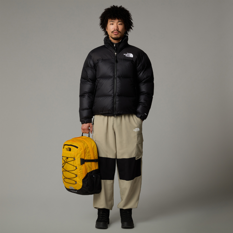 Men's Retro Box-Quilt Puffer Jacket - Black