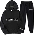 Heavyweight Fleece Tracksuit Set - Black