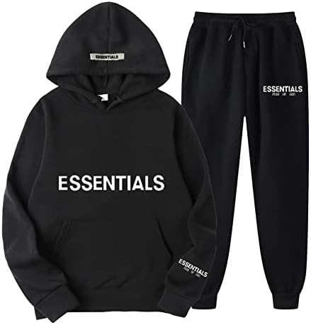 Heavyweight Fleece Tracksuit Set - Black