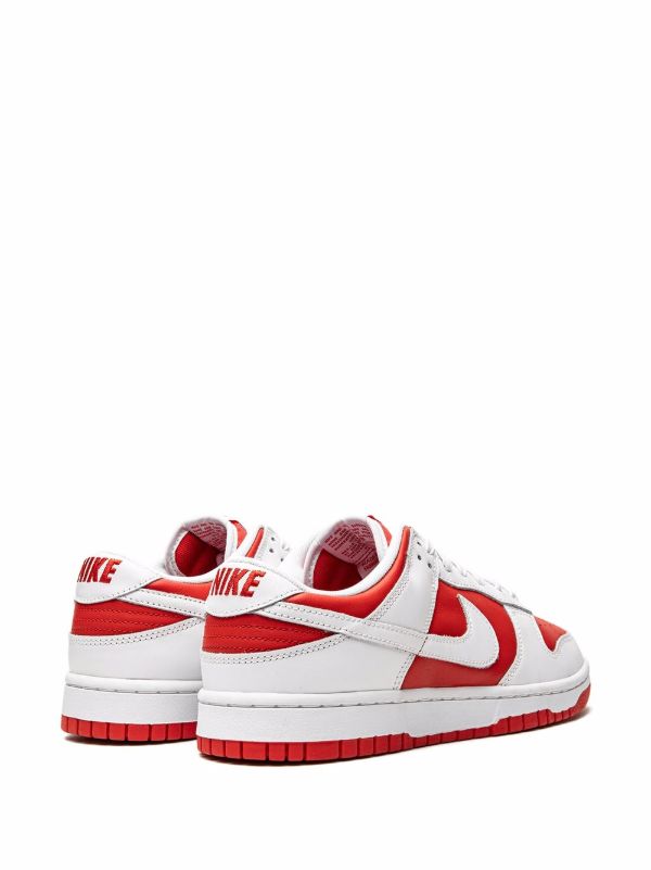Low-Top Streetwear Sneakers - Red White
